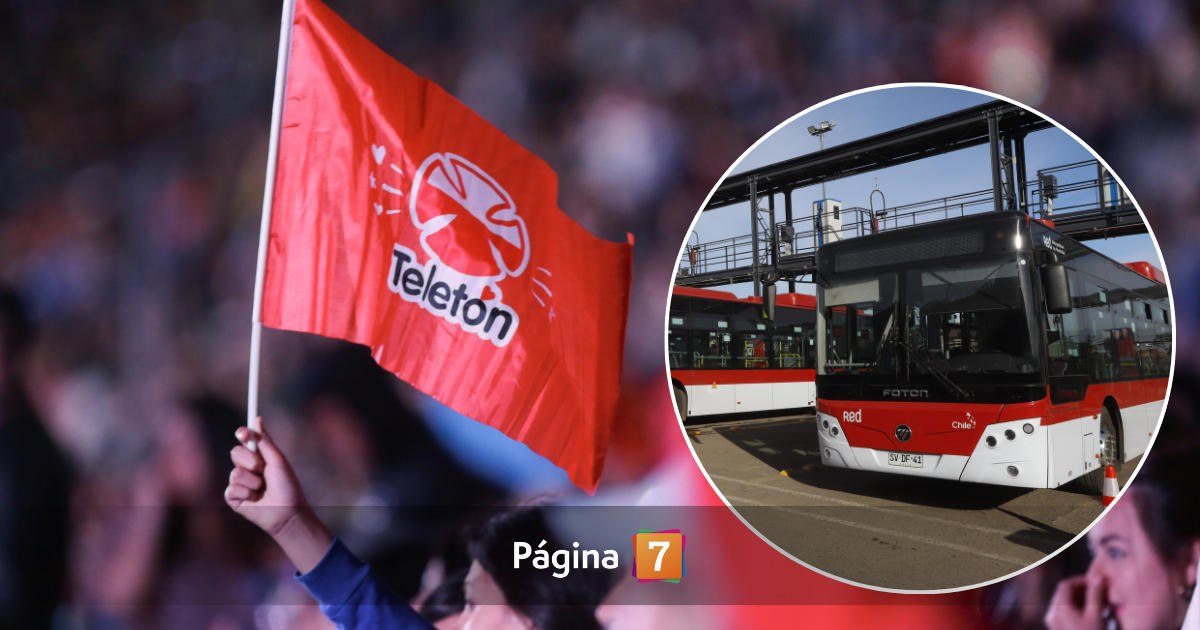 Teletón buses Estadio Nacional