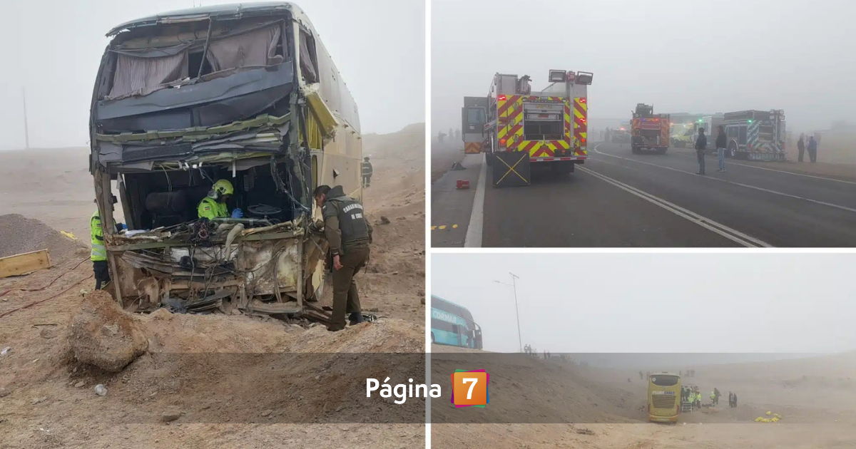 Fatal accidente en Antofagasta: choque entre dos buses y un camión dejó 4 fallecidos y 15 heridos