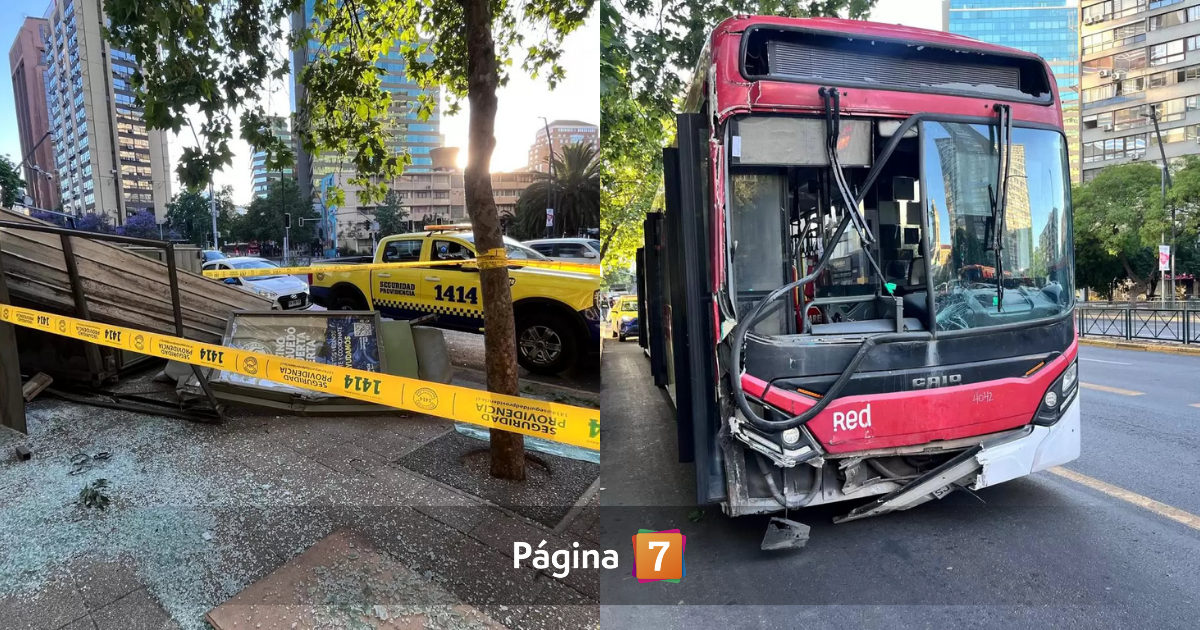 Choque de bus en Providencia