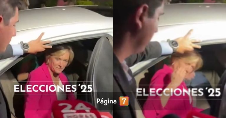 El grosero gesto que Evelyn Matthei lanzó a la prensa tras apoyar a Kast: quedó grabado