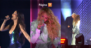 Con curioso beso a Don Francisco y Katteyes en el escenario: Paulina Rubio sorprendió en Teletón