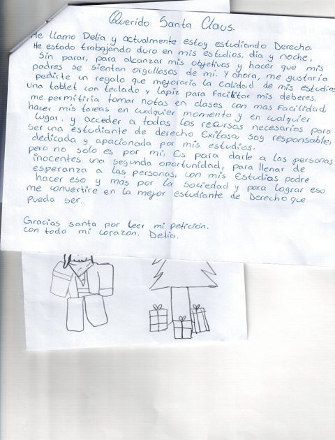 Tablet, mascarillas faciales y : insólitas cartas para apadrinar esta Navidad sorprenden a usuarios