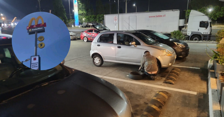 Robo millonario en McDonald’s de Talcahuano: arrancaron con caja fuerte y lanzaron miguelitos