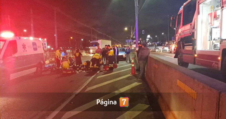 Una persona fallecida y otra herida dejó colisión entre camión y moto en San Pedro de la Paz