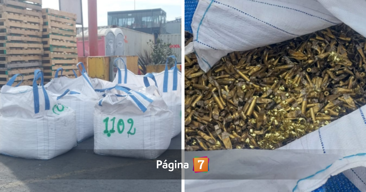 Aduana incauta 2 toneladas de vainillas y casquillos que intentaron exportar como desechos de cobre