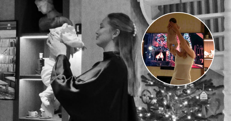 Alexandra Litvinova, novia de Alexis Sánchez, enterneció con postales navideñas junto a su hija