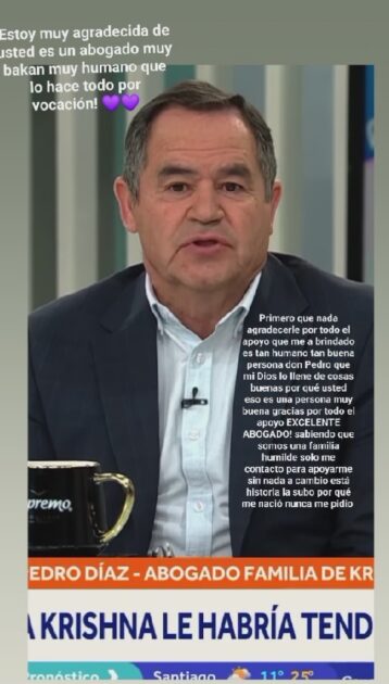 Cristal, hermana de Krishna Aguilera, agradeció desinteresado gesto de su abogado