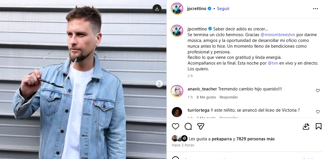 Jean-Philippe Cretton mostró su nuevo cambio de look y reflexionó con final de Mi Nombre Es