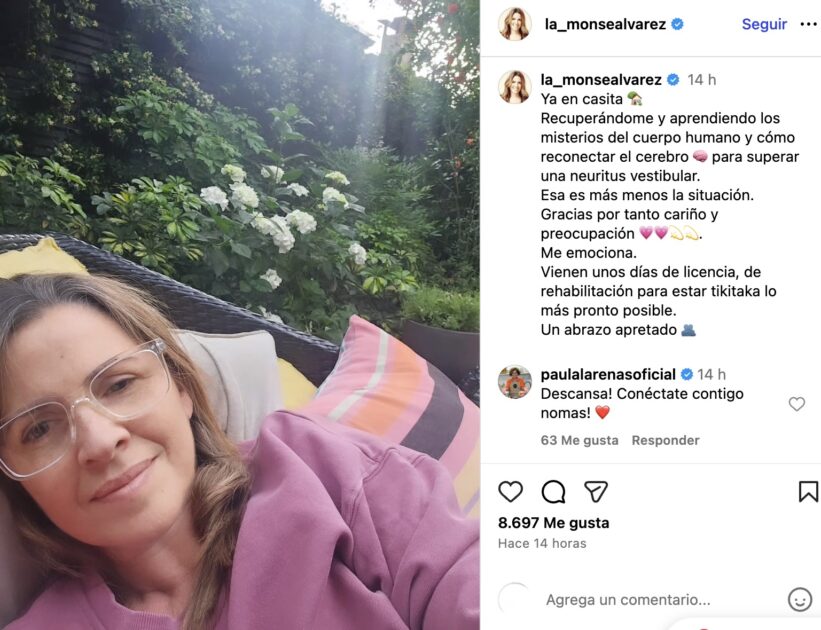 Monserrat Álvarez reaparece tras complejo problema de salud que la sacó abruptamente de pantalla