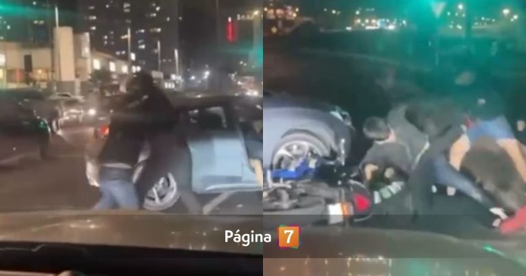 Minutos de terror en plena avenida de Antofagasta: captan violenta pelea entre conductores