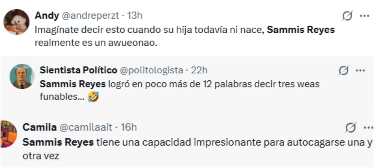 Críticas a Sammis Reyes