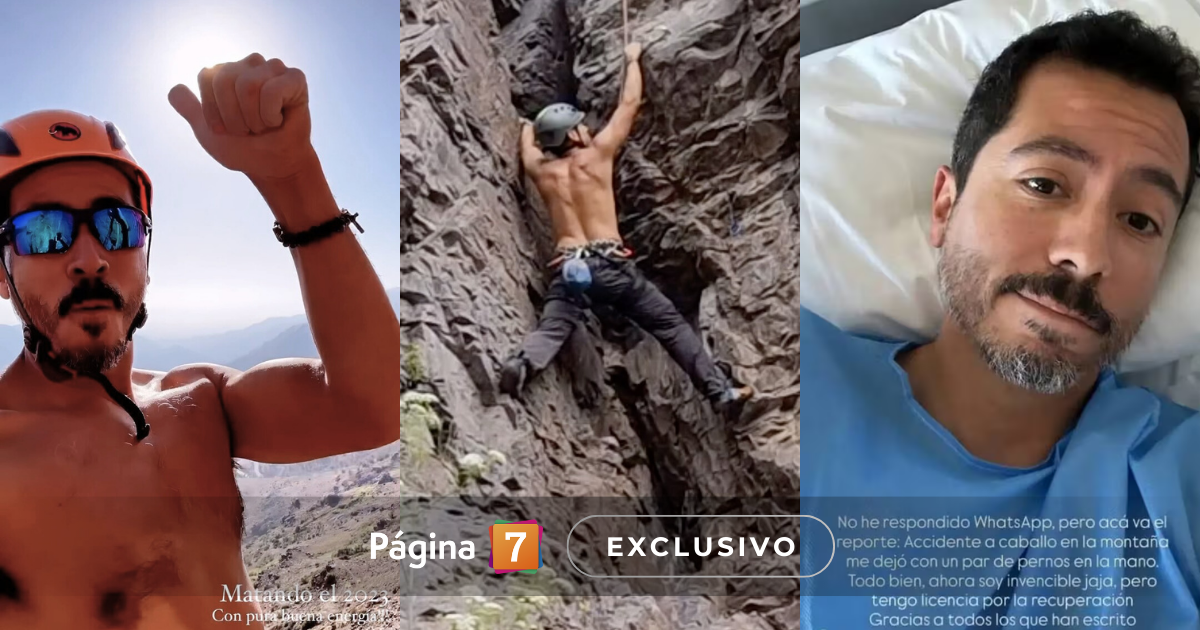 Periodista de Tu Día, Rodrigo Pérez, relató complejo accidente que vivió en la Cordilera: "Realmente soy afortunado"