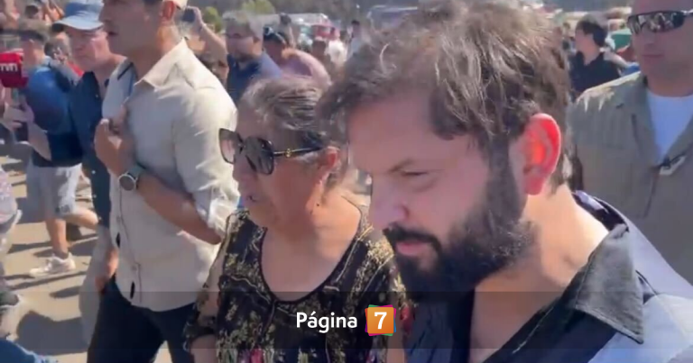 “¡Fuera, fuera!”: gritos e insultos marcaron visita de Gabriel Boric a Punta de Parra
