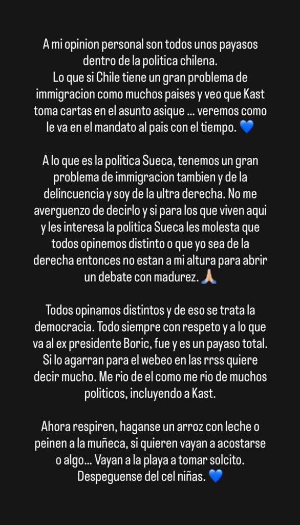 Leo Méndez Jr. se declaró de ultraderecha y disparó contra Presidente Gabriel Boric: “Es un payaso”