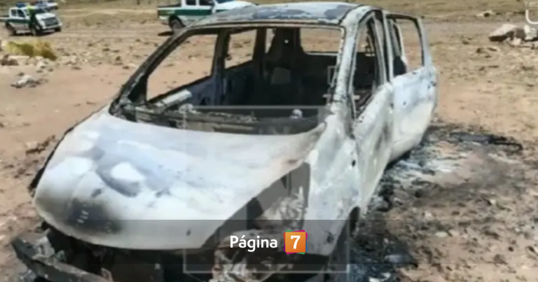 Investigan macabro crimen de chilenos en Bolivia: encontraron sus cuerpos calcinados en auto