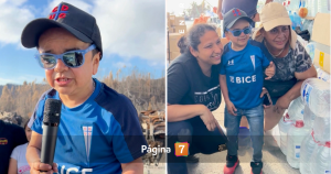 Miguelito visitó zonas afectadas por incendios