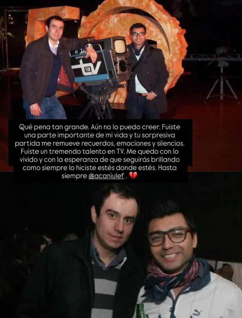 César Campos reaccionó a la repentina muerte de Andrés Caniulef, su expareja. 