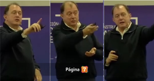 Poduje tuvo tenso cruce con académico durante seminario por reconstrucción: "Iremos a juicio"