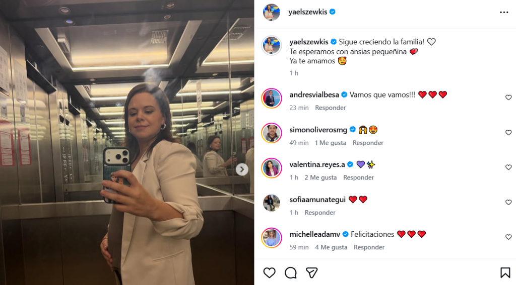 Yael Szewkis anunció con tiernas fotografías que está embarazada y reveló el sexo de su bebé