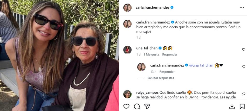 Nieta de María Elcira Contreras reveló sueño que tuvo con su abuela desaparecida