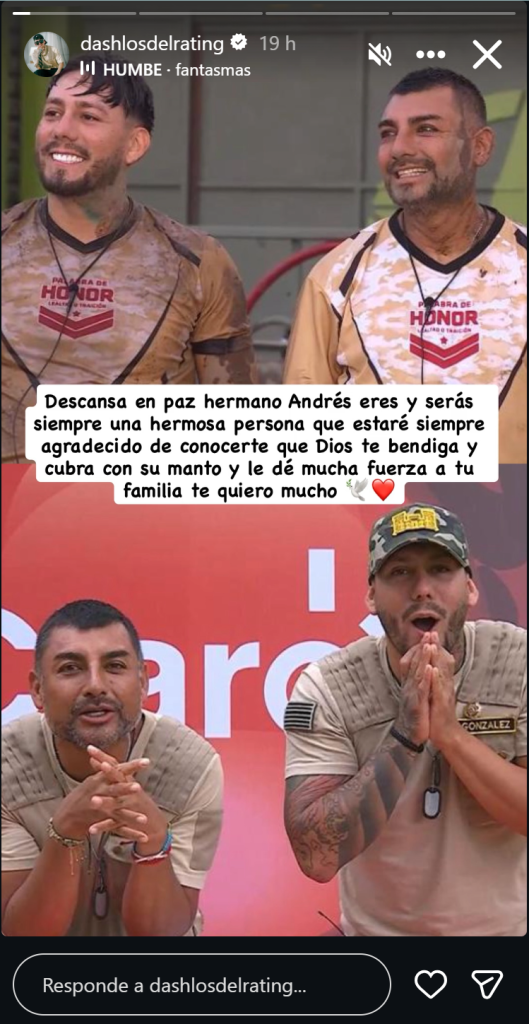 Excompañeros de Palabra de Honor despiden a Andrés Caniulef: "Fuiste un gran apoyo".