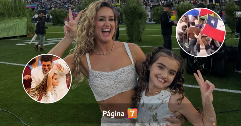 Bailarina que llevó bandera de Chile en Super Bowl es chilena: su hija fue quien bailó con Bad Bunny