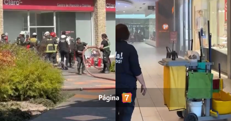 Amago de incendio obligó a evacuar 2º nivel del Mall Plaza Trébol en Talcahuano