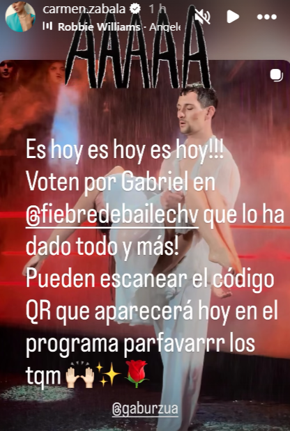 Gabriel Urzúa agradeció a Carmen Zabala por su respaldo en Fiebre de Baile: "Gracias por apoyarme"