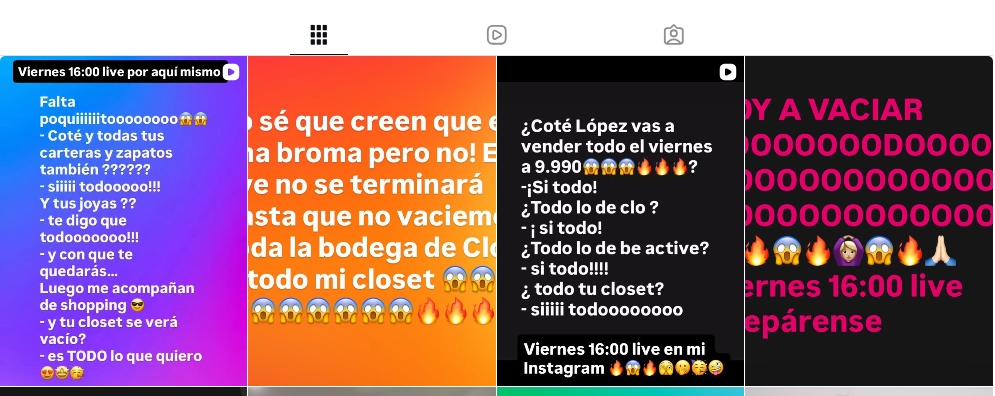 Coté López venderá todo su clóset a $9.990 este viernes