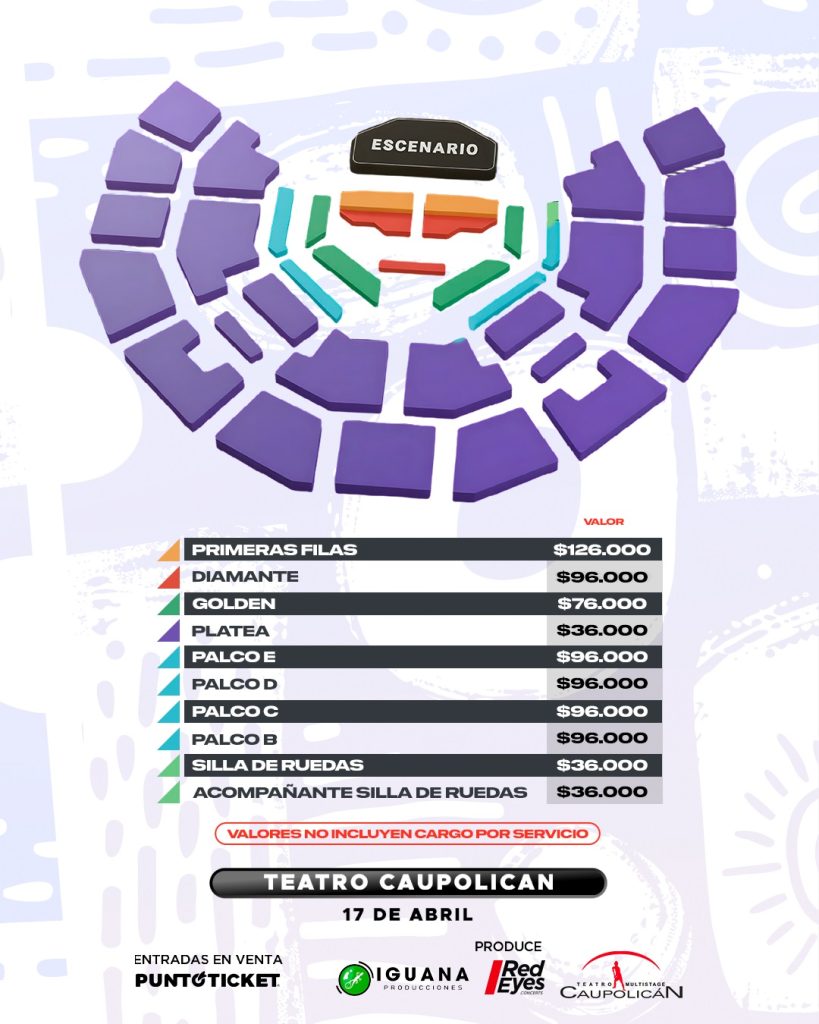 Valor de las entradas para Jerry Rivera en Chile