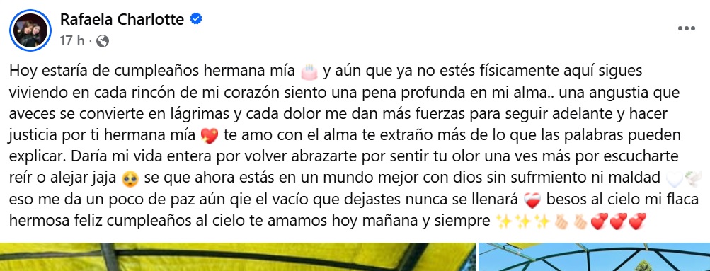 El mensaje de la hermana de Krishna Aguilera por su cumpleaños