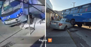 Video muestra imprudencia de chofer en San Pedro de la Paz: micro terminó arriba de auto