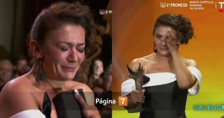 Paola Troncoso no pudo contener las lágrimas tras obtener el premio del público en los Caleuche 2026