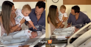 Pura dulzura: el video con el que Vane Borghi mostró el primer encuentro entre sus hijos Teo y Alma