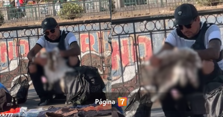 Impactante video muestra posible venta de piel de gato en plena calle de Santiago