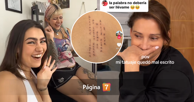Influencer chilena se hizo insólito tatuaje con faltas de ortografía y desató ola de comentarios
