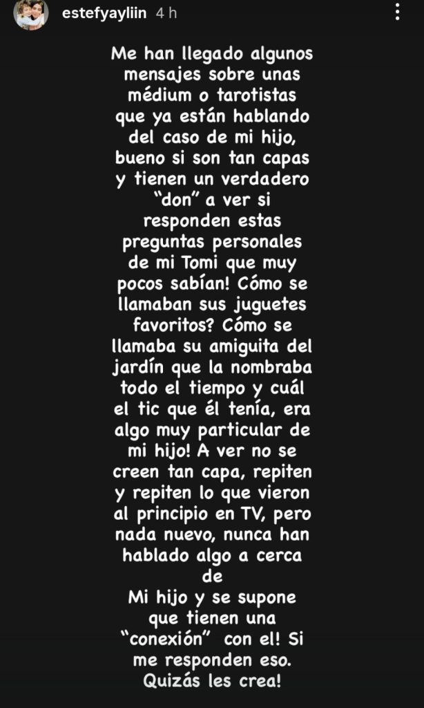 Madre de Tomás Bravo arremetió contra médium