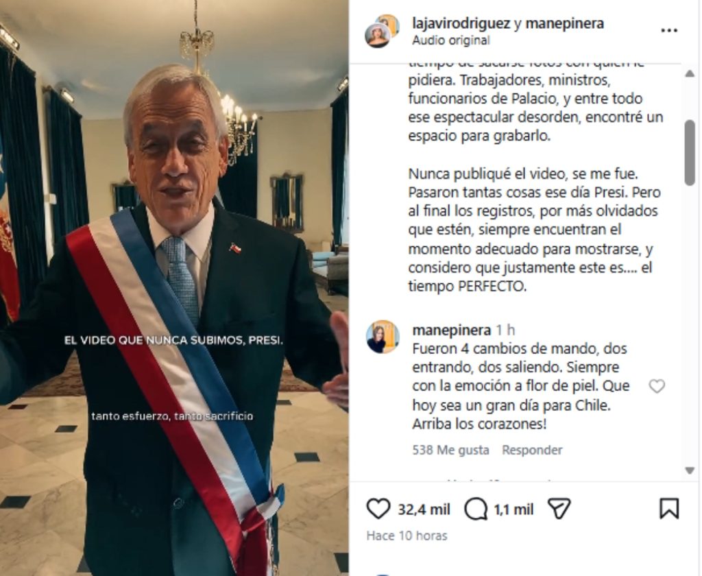 Video inédito de Sebastián Piñera en cambio de mando 2022