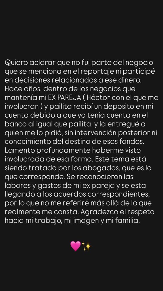 Influencer Vanessa Chávez rompió el silencio tras ser vinculada a millonaria estafa contra Pailita