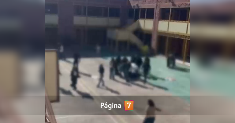 Registran momento en que reducen a estudiante tras brutal ataque en colegio de Calama