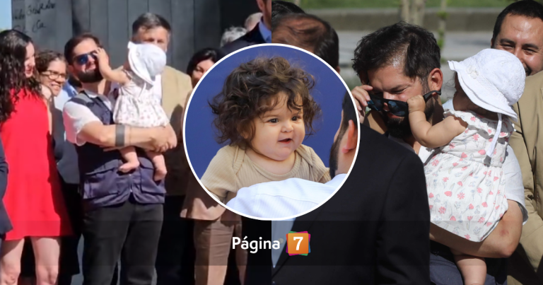 Presidente Boric inauguró Plaza Baquedano con su hija Violeta en brazos: protagonizó tierno momento