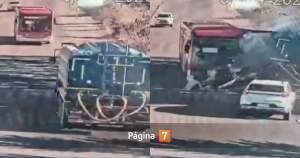 Así fue el fatal choque frontal entre bus y camión que dejó a un pasajero fallecido en Pudahuel