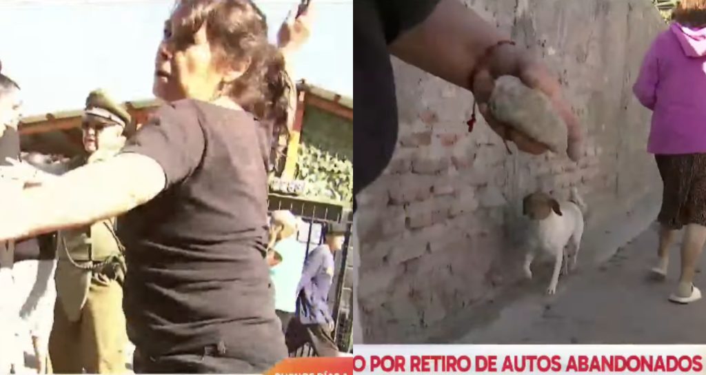 Periodista de Buenos Días a Todos fue amenazada a piedrazos en Peñalolén: tuvo que arrancar en vivo