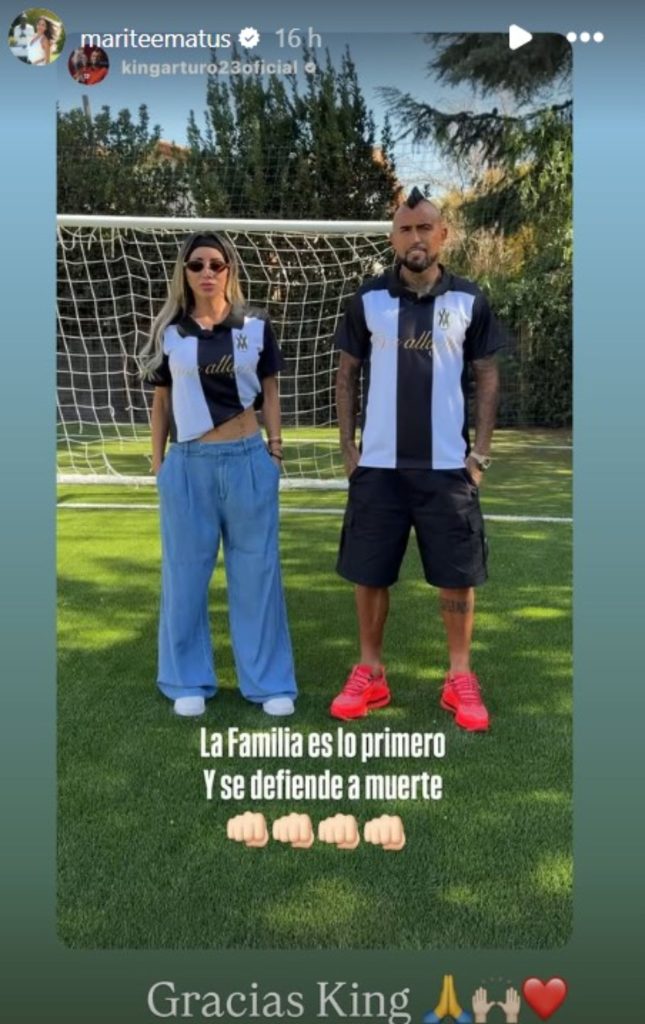 Arturo Vidal apoya a Marité Matus