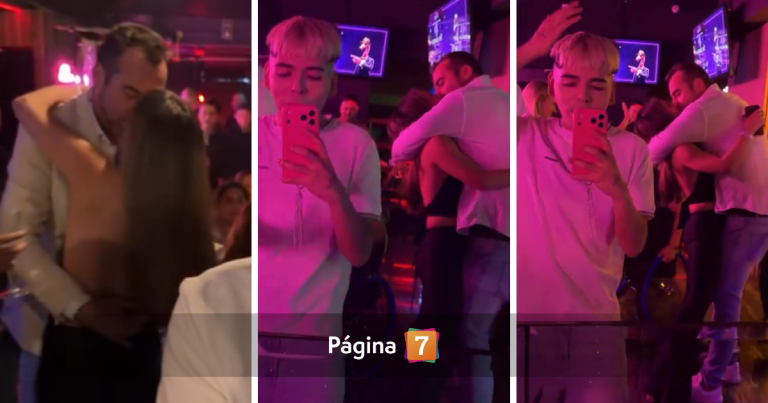 Captan a Francisco Kaminski a los besos con misteriosa mujer en cumpleaños de Adriana Barrientos