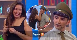 María José Quintanilla debutó en Detrás del Muro: protagonizó coqueto momento con el cabo Tapia