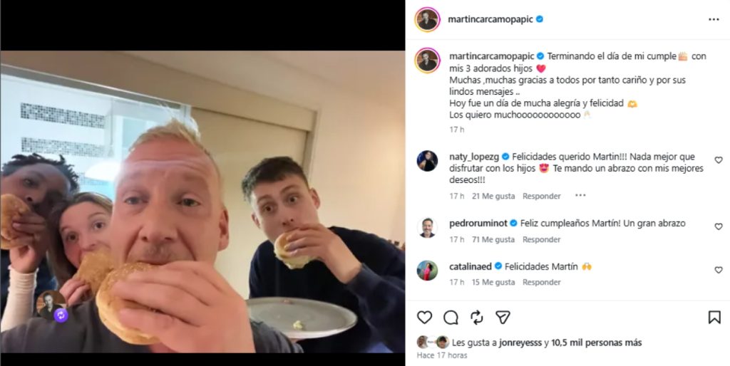 Martín Cárcamo evidenció cuánto han crecido sus hijos en foto por su cumpleaños