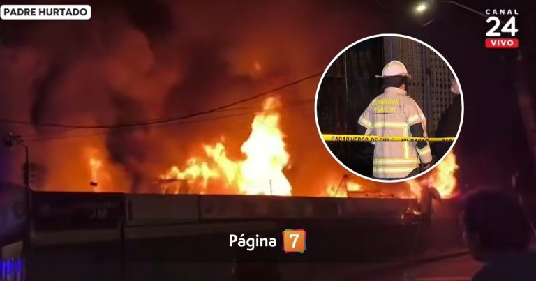 Conmoción en Padre Hurtado: matrimonio de adultos mayores falleció en incendio de su minimarket