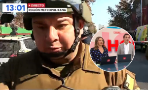 Carabinero descolocó a todos tras increpar en vivo a camarógrafo de TVN por 