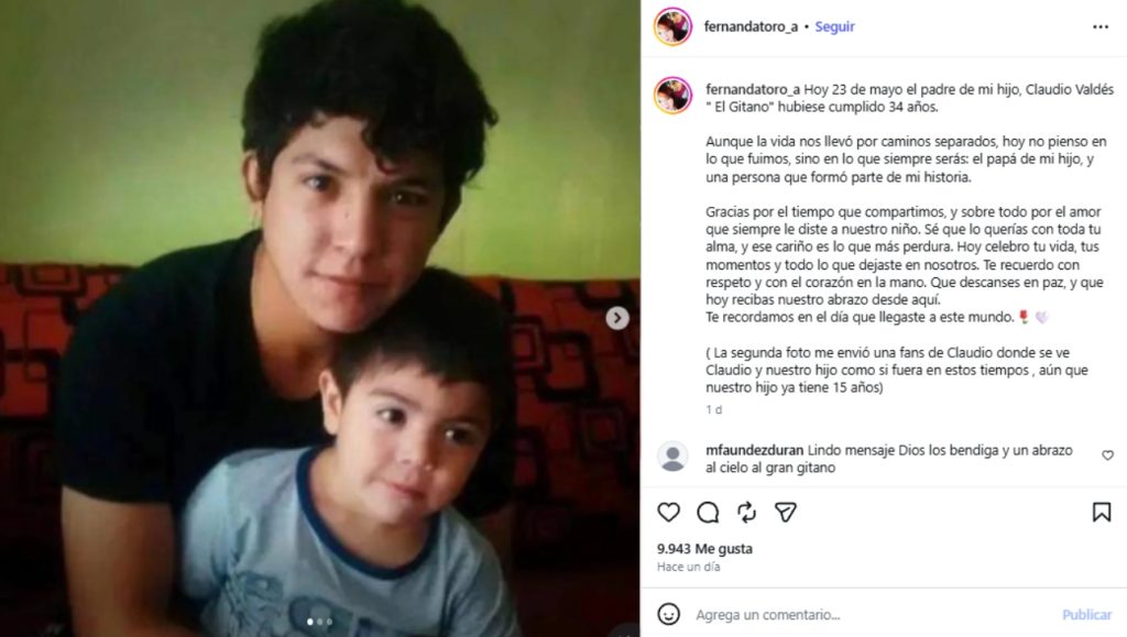 Expareja de Claudio Valdés, “El Gitano”, lo recordó en su cumpleaños